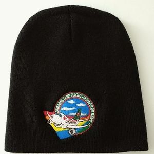 NWOT Kids Black Beanie with Airplane Patch 4/$15.00
